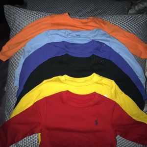 Lot of SIX long sleeve Ralph Lauren shirts